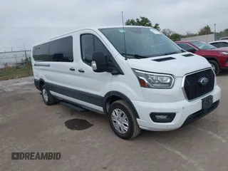 2023 Ford Transit Passenger XL with VIN 1FBAX2YG0PKA93666, listed as a IAAI auction lot 41493225 with 44,092 mi miles and . Bid and sale history available at DreamBid. Image 1.