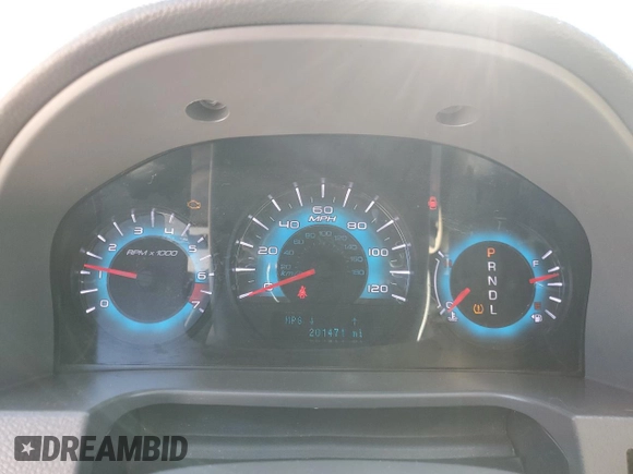 2010 Ford Fusion SEL with VIN 3FAHP0JA0AR320397, listed as a Copart auction lot 48071715 with 201,471 mi miles and Salvage Title. Bid and sale history available at DreamBid. Image 9.
