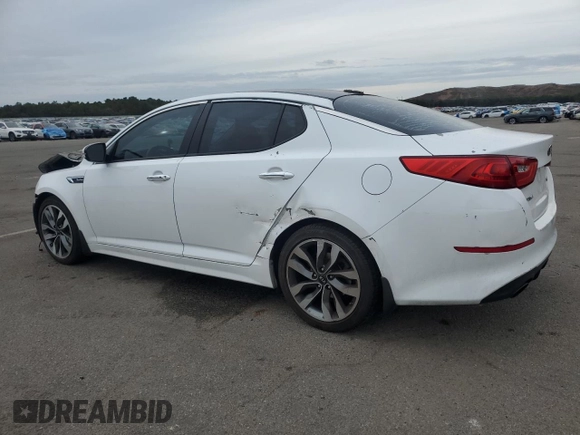 2015 Kia Optima SX Turbo with VIN 5XXGR4A61FG367091, listed as a Copart auction lot 48299065 with 106,003 mi miles and Non Repairable. Bid and sale history available at carsss.com. Image 2.