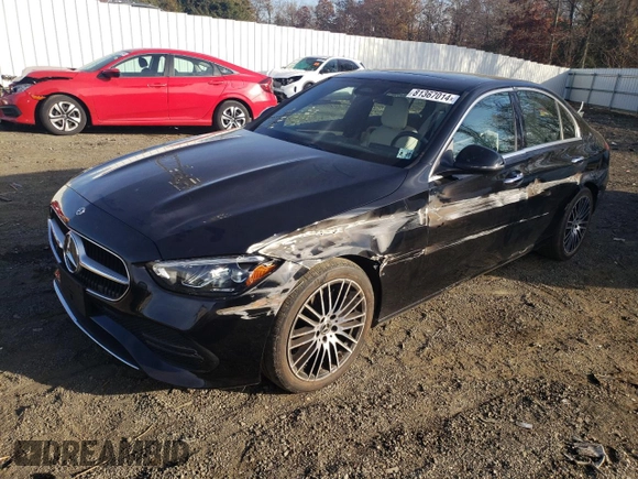 2022 Mercedes-Benz C 300 with VIN W1KAF4HB0NR052527, listed as a Copart auction lot 81367014 with 29,080 mi miles and Salvage Title. Bid and sale history available at DreamBid. Image 1.