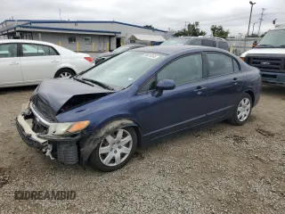 2006 Honda Civic LX with VIN 1HGFA16576L135131, listed as a Copart auction lot 59618545 with 175,541 mi miles and Salvage title. Bid and sale history available at DreamBid. Image 1.