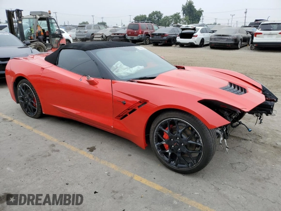 2019 Chevrolet Corvette 2LT with VIN 1G1YD3D72K5110840, listed as a Copart auction lot 73524604 with 30,818 mi miles and Salvage Title. Bid and sale history available at carsss.com. Image 4.
