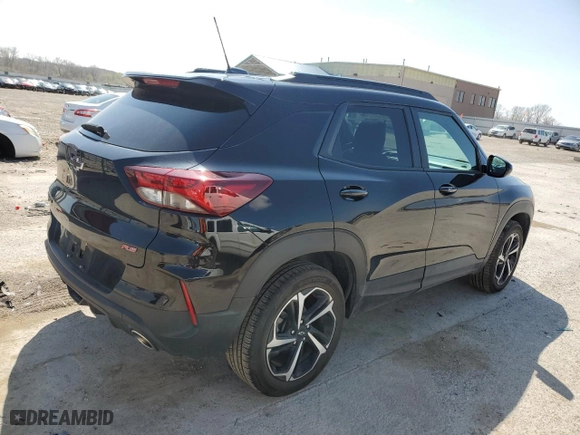 2023 Chevrolet TrailBlazer RS with VIN KL79MUSL9PB206777, listed as a Copart auction lot 51311775 with 21,852 mi miles and Salvage Title. Bid and sale history available at carsss.com. Image 3.