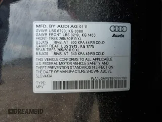 2011 Audi Q7 Premium Plus z VIN WA1LGAFE3BD007189, wystawiony jako Copart lot #55506755 z przebiegiem 191 657 mil mil oraz Czysty tytuł • Clean title. Historia ofert i sprzedaży dostępna na DreamBid. Obrazek 13.