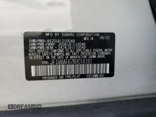 2022 Subaru WRX Premium with VIN JF1VBAF67N9014181, listed as a Copart auction lot 60306545 with 29,597 mi miles and Salvage title. Bid and sale history available at DreamBid. Image 12.