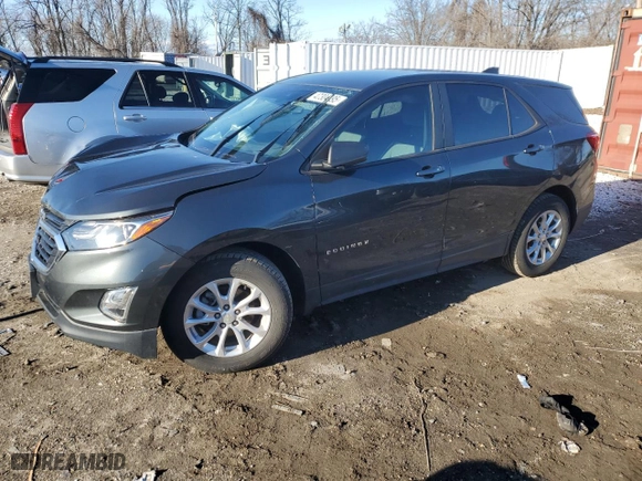 2020 Chevrolet Equinox LS with VIN 3GNAXHEV2LS548430, listed as a Copart auction lot 47304195 with 53,252 mi miles and Salvage Title. Bid and sale history available at carsss.com. Image 1.