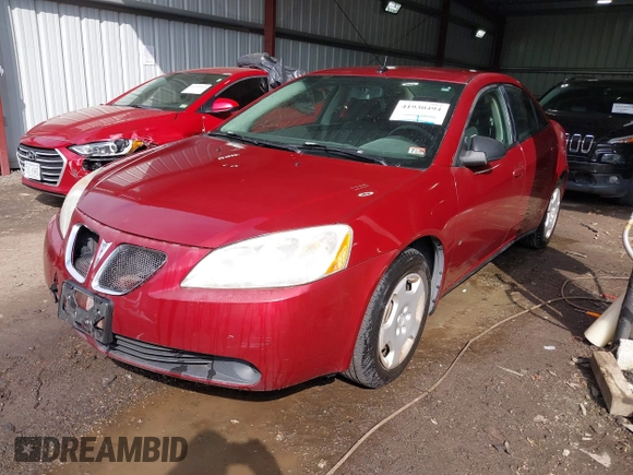 2008 Pontiac G6 1SV Value Leader with VIN 1G2ZF57B484273977, listed as a IAAI auction lot 41930494 with 104,300 mi miles. Bid and sale history available at carsss.com. Image 2.
