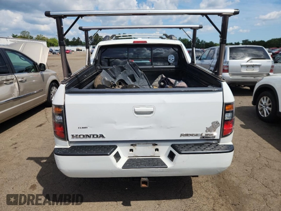 2008 Honda Ridgeline RTL with VIN 2HJYK16508H540795, listed as a Copart auction lot 65243545 with 168,807 mi miles and Salvage title. Bid and sale history available at DreamBid. Image 6.