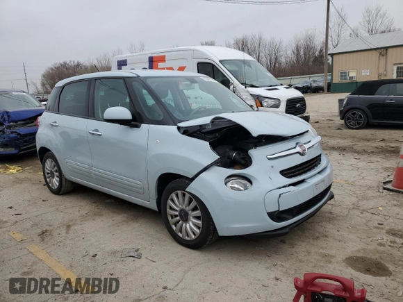 2014 FIAT 500L Easy with VIN ZFBCFABH8EZ020250, listed as a Copart auction lot 81355154 with 173,712 mi miles and Salvage Title. Bid and sale history available at carsss.com. Image 4.