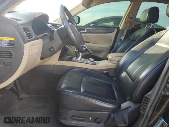 2009 Hyundai Genesis with VIN KMHGC46E69U029097, listed as a Copart auction lot 48698605 with 217,263 mi miles and Salvage Title. Bid and sale history available at DreamBid. Image 7.
