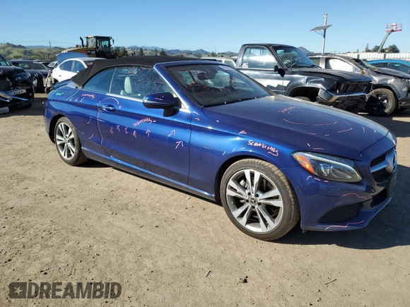 2018 Mercedes-Benz C 300 with VIN WDDWK4JB9JF599075, listed as a Copart auction lot 88006825 with 47,615 mi miles and Salvage Title. Bid and sale history available at DreamBid. Image 4.