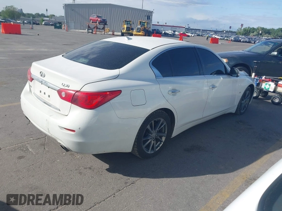 2015 Infiniti Q50 Premium z VIN JN1BV7ARXFM416349, wystawiony jako IAAI lot #42225088 z przebiegiem 194 127 mil mil oraz . Historia ofert i sprzedaży dostępna na DreamBid. Obrazek 4.