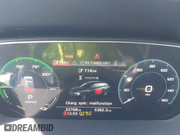 2021 Audi e-tron Premium Plus with VIN WA1LAAGE1MB015242, listed as a IAAI auction lot 41596316 with 32,768 mi miles and . Bid and sale history available at DreamBid. Image 18.