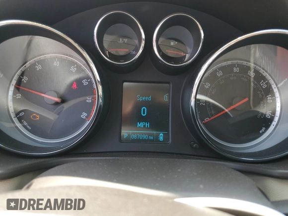 2012 Buick Regal Turbo Premium 1 with VIN 2G4GS5EV3C9215467, listed as a Copart auction lot 71588344 with 87,090 mi miles and Salvage Title. Bid and sale history available at DreamBid. Image 9.