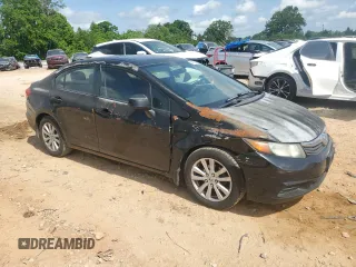 2012 Honda Civic EX with VIN 2HGFB2F83CH545012, listed as a Copart auction lot 54918605 with 229,970 mi miles and Salvage Title. Bid and sale history available at DreamBid. Image 4.