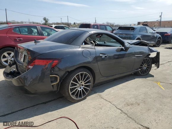2020 Mercedes-Benz SLC with VIN WDDPK3JA1LF167573, listed as a Copart auction lot 52116765 with 0 mi miles and Salvage Title. Bid and sale history available at carsss.com. Image 3.