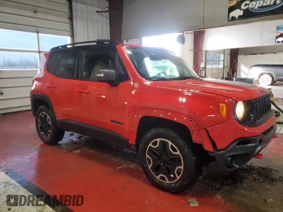 2016 Jeep Renegade Trailhawk with VIN ZACCJBCT8GPC75793, listed as a Copart auction lot 83837724 with 133,658 mi miles and Salvage Title. Bid and sale history available at carsss.com. Image 4.