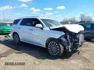 2024 Hyundai Palisade Calligraphy z VIN KM8R7DGE1RU760287, wystawiony jako IAAI lot #41901721 z przebiegiem 26 359 mil mil oraz . Historia ofert i sprzedaży dostępna na DreamBid. Obrazek 1.