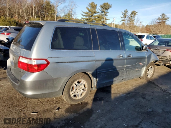 2007 Honda Odyssey EX with VIN 5FNRL38477B032284, listed as a Copart auction lot 42207095 with 190,362 mi miles and Salvage Title. Bid and sale history available at carsss.com. Image 3.