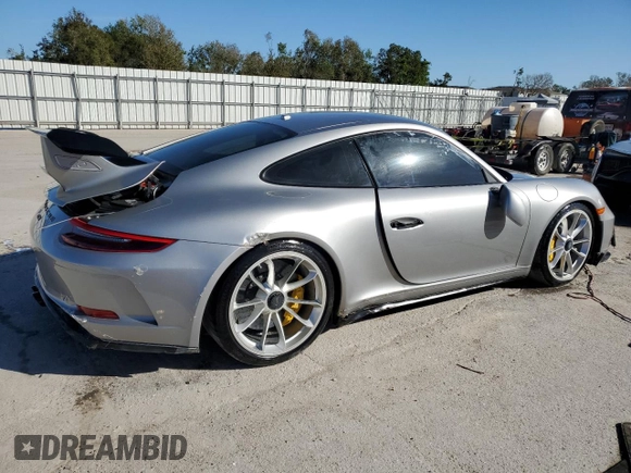 2018 Porsche 911 GT3 with VIN WP0AC2A92JS174646, listed as a Copart auction lot 80359474 with Not Provided miles and Non Repairable. Bid and sale history available at DreamBid. Image 3.