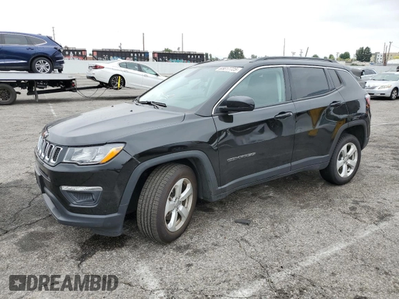 2020 Jeep Compass Latitude z VIN 3C4NJDBB0LT155146, wystawiony jako Copart lot #65617725 z przebiegiem 69 292 mil mil oraz Szkoda całkowita • Salvage title. Historia ofert i sprzedaży dostępna na DreamBid. Obrazek 1.