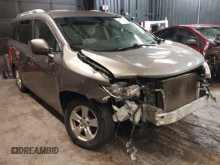 2017 Nissan Quest SV with VIN JN8AE2KP7H9165874, listed as a IAAI auction lot 41556227 with 180,097 mi miles. Bid and sale history available at carsss.com. Image 1.