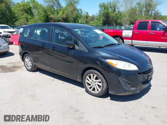 2012 Mazda 5 Sport with VIN JM1CW2BLXC0128507, listed as a IAAI auction lot 42145486 with 175,494 mi miles. Bid and sale history available at carsss.com. Image 1.