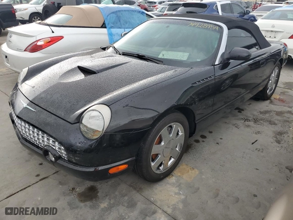 2002 Ford Thunderbird w/Hardtop Premium with VIN 1FAHP60A82Y109827, listed as a Copart auction lot 74928954 with 0 mi miles and Salvage Title. Bid and sale history available at carsss.com. Image 1.