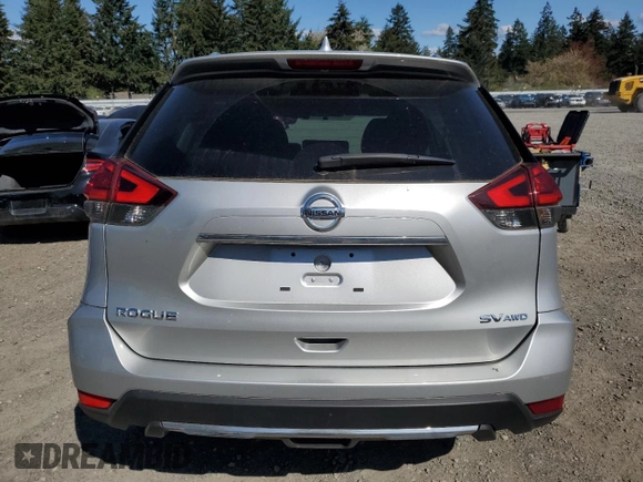 2017 Nissan Rogue SV with VIN KNMAT2MV5HP520355, listed as a Copart auction lot 53693225 with 109,569 mi miles and Salvage Title. Bid and sale history available at carsss.com. Image 6.