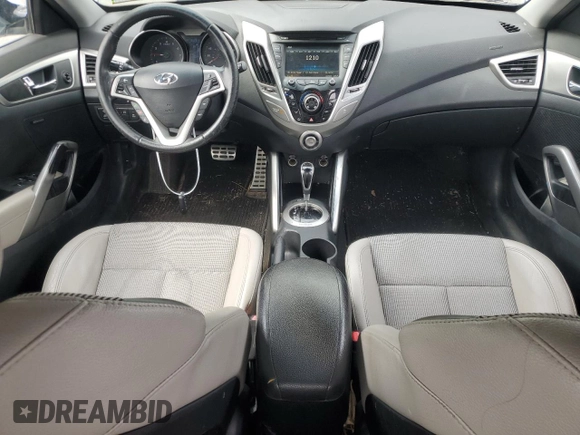 2013 Hyundai Veloster w/Gray Int with VIN KMHTC6AD7DU095627, listed as a Copart auction lot 52121225 with 86,261 mi miles and Salvage title. Bid and sale history available at DreamBid. Image 8.