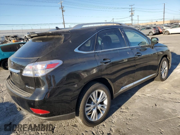 2012 Lexus RX 450h with VIN JTJBC1BA3C2433751, listed as a Copart auction lot 82713884 with 144,139 mi miles and Salvage Title. Bid and sale history available at DreamBid. Image 3.