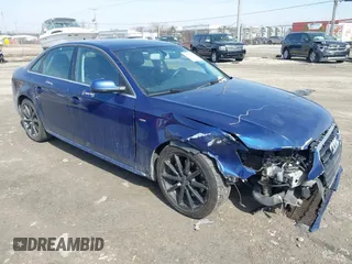 2014 Audi A4 Premium Plus with VIN WAUFFAFL4EN012238, listed as a IAAI auction lot 41775539 with 161,349 mi miles. Bid and sale history available at carsss.com. Image 1.