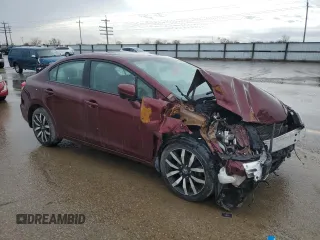 2015 Honda Civic Sedan EX-L with VIN 2HGFB2F90FH538287, listed as a Copart auction lot 46368535 with 0 mi miles and Salvage Title. Bid and sale history available at carsss.com. Image 4.