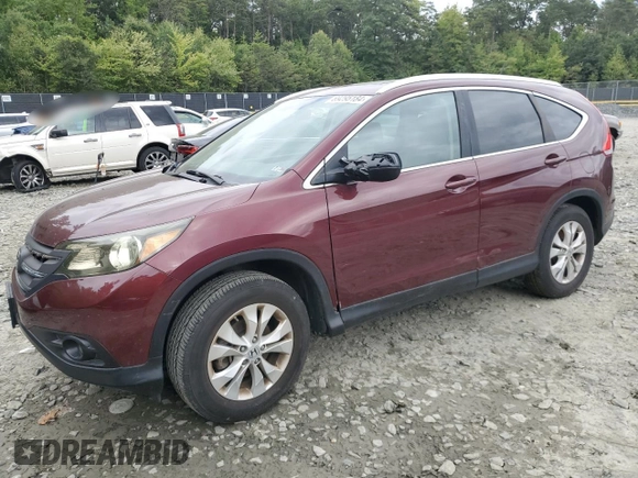 2013 Honda CR-V EX-L with VIN 5J6RM4H77DL002721, listed as a Copart auction lot 69295184 with 70,107 mi miles and Salvage Title. Bid and sale history available at carsss.com. Image 1.
