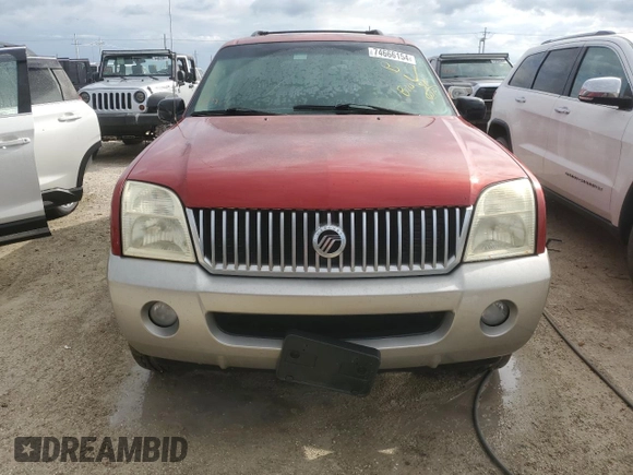 2002 Mercury Mountaineer z VIN 4M2ZU66K52UJ34838, wystawiony jako Copart lot #74666154 z przebiegiem 269 269 mil mil oraz Nie do naprawy • Non repairable. Historia ofert i sprzedaży dostępna na DreamBid. Obrazek 5.