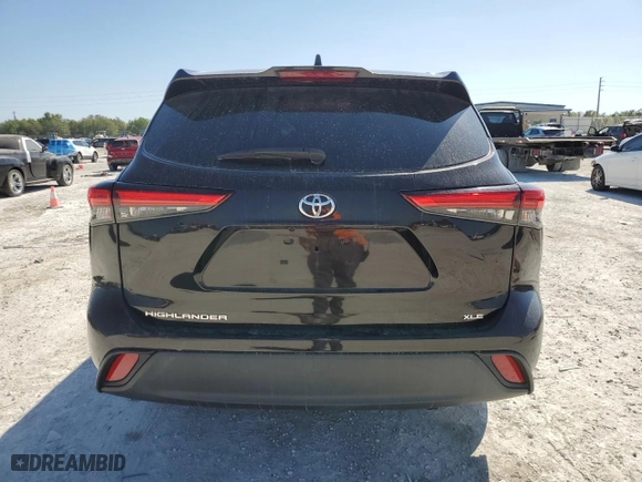 2020 Toyota Highlander XLE with VIN 5TDGZRAH3LS022279, listed as a Copart auction lot 48908075 with 69,355 mi miles and Salvage Title. Bid and sale history available at carsss.com. Image 6.
