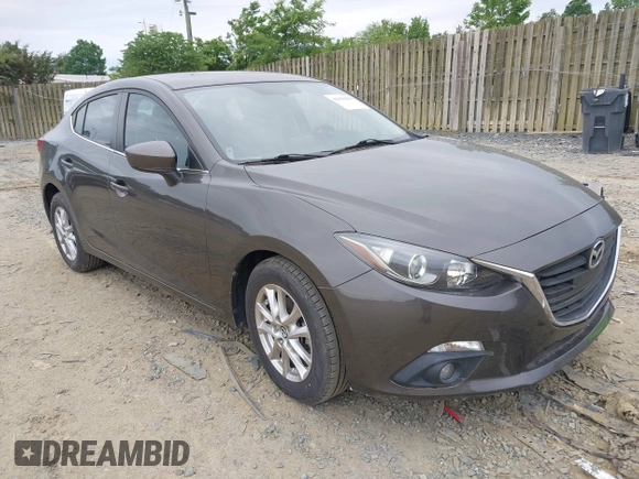 2015 Mazda 3 i Grand Touring z VIN JM1BM1W76F1223850, wystawiony jako IAAI lot #42356420 z przebiegiem 45 514 mil mil oraz . Historia ofert i sprzedaży dostępna na DreamBid. Obrazek 1.