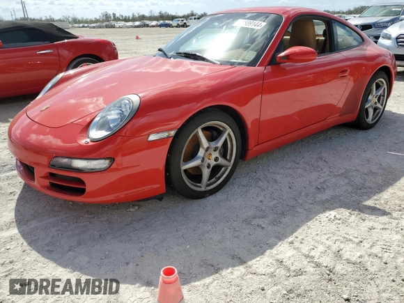 2007 Porsche 911 Carrera with VIN WP0AA29957S710251, listed as a Copart auction lot 77589144 with 0 mi miles and Salvage Title. Bid and sale history available at carsss.com. Image 1.