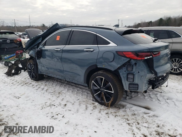 2023 Infiniti QX55 Luxe with VIN 3PCAJ5JR4PF121072, listed as a Copart auction lot 85636674 with Not provided miles and Salvage title. Bid and sale history available at DreamBid. Image 2.