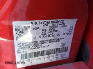 2006 Ford F-250 XL z VIN 1FTSW20P46ED16397, wystawiony jako Copart lot #46612415 z przebiegiem 221 967 mil mil oraz Szkoda całkowita • Salvage title. Historia ofert i sprzedaży dostępna na DreamBid. Obrazek 13.