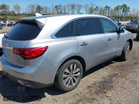2016 Acura MDX w/Tech with VIN 5FRYD4H41GB053418, listed as a IAAI auction lot 42118766 with 72,700 mi miles. Bid and sale history available at carsss.com. Image 4.