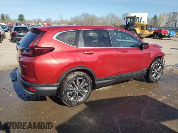 2022 Honda CR-V EX-L with VIN 2HKRW2H82NH610567, listed as a Copart auction lot 54139655 with 30,208 mi miles and Salvage Title. Bid and sale history available at carsss.com. Image 3.