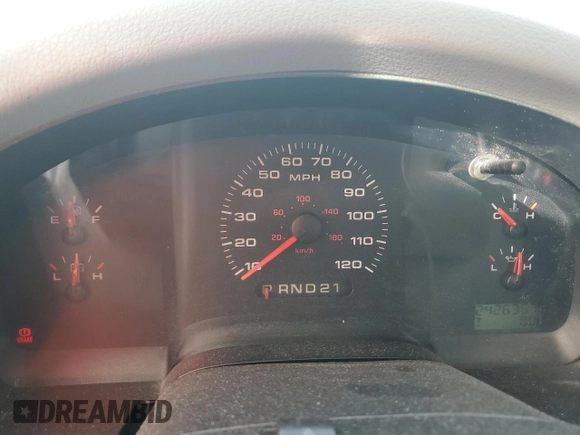 2005 Ford F-150 XL with VIN 1FTRF12235NB42119, listed as a Copart auction lot 49846935 with 242,635 mi miles and Clean Title. Bid and sale history available at carsss.com. Image 9.