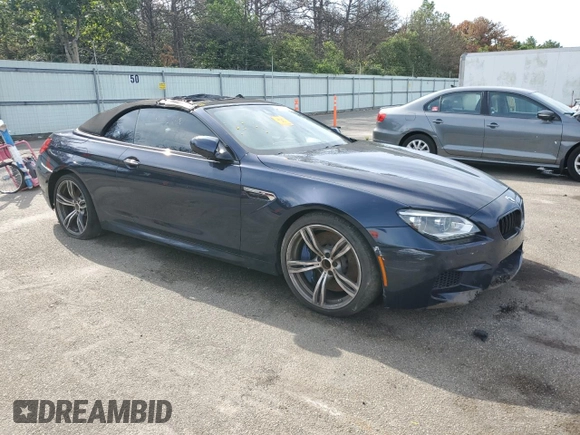 2015 BMW M6 with VIN WBSLZ9C59FD651474, listed as a Copart auction lot 60882454 with Not provided miles and Salvage title. Bid and sale history available at DreamBid. Image 4.