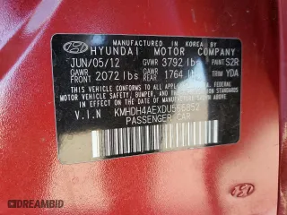 2013 Hyundai Elantra GLS PZEV with VIN KMHDH4AEXDU566852, listed as a Copart auction lot 50593015 with 141,408 mi miles and Salvage Title. Bid and sale history available at carsss.com. Image 12.
