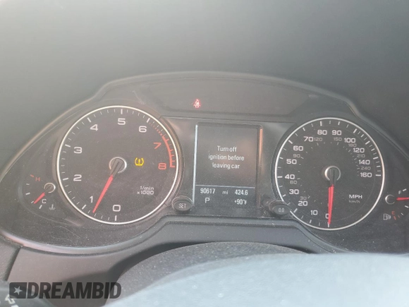 2014 Audi Q5 Premium Plus with VIN WA1DGAFP5EA078423, listed as a Copart auction lot 59508495 with 90,617 mi miles and Salvage title. Bid and sale history available at DreamBid. Image 9.