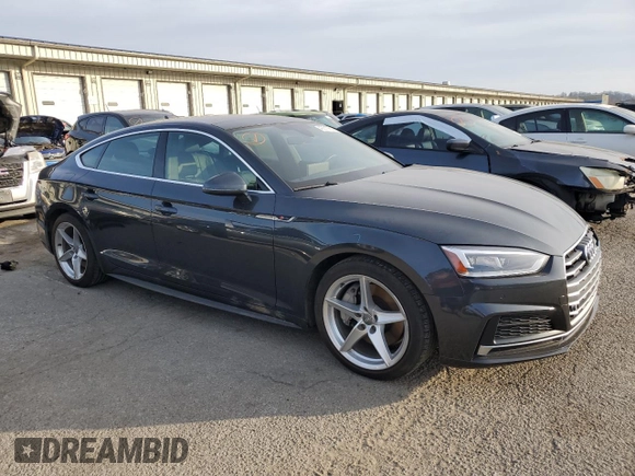 2018 Audi A5 Sportback Premium Plus with VIN WAUENCF59JA052750, listed as a Copart auction lot 46313864 with 70,286 mi miles. Bid and sale history available at carsss.com. Image 4.