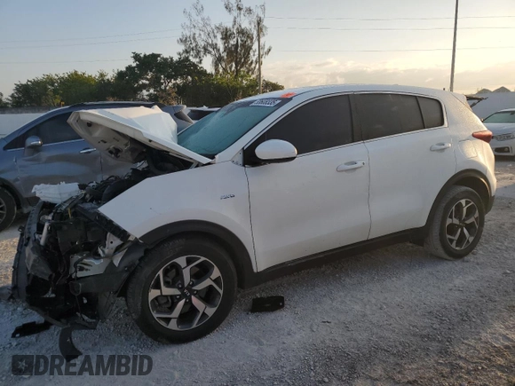 2021 Kia Sportage LX with VIN KNDPMCAC0M7897914, listed as a Copart auction lot 53608335 with 44,990 mi miles and Non Repairable. Bid and sale history available at carsss.com. Image 1.