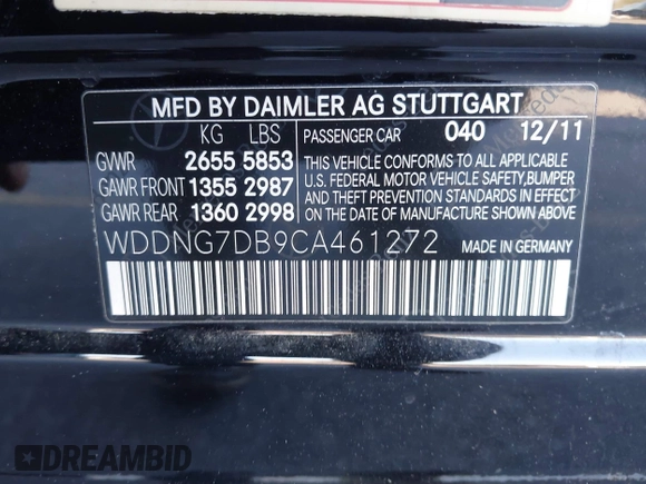 2012 Mercedes-Benz S 550 z VIN WDDNG7DB9CA461272, wystawiony jako IAAI lot #41376537 z przebiegiem 77 138 mil mil oraz . Historia ofert i sprzedaży dostępna na DreamBid. Obrazek 9.