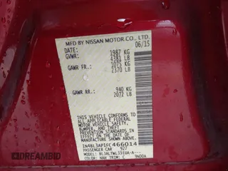 2015 Nissan Altima SL with VIN 1N4BL3AP1FC466014, listed as a IAAI auction lot 41715918 with 126,674 mi miles and . Bid and sale history available at carsss.com. Image 9.